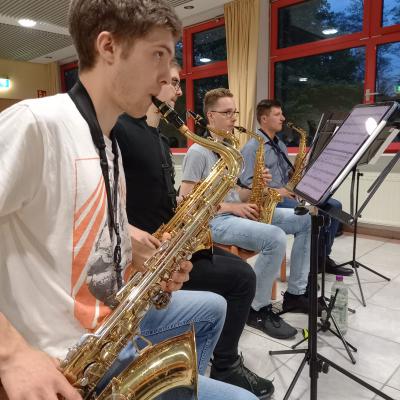 Das Saxophonregister bei der Orchesterfreizeit 2022